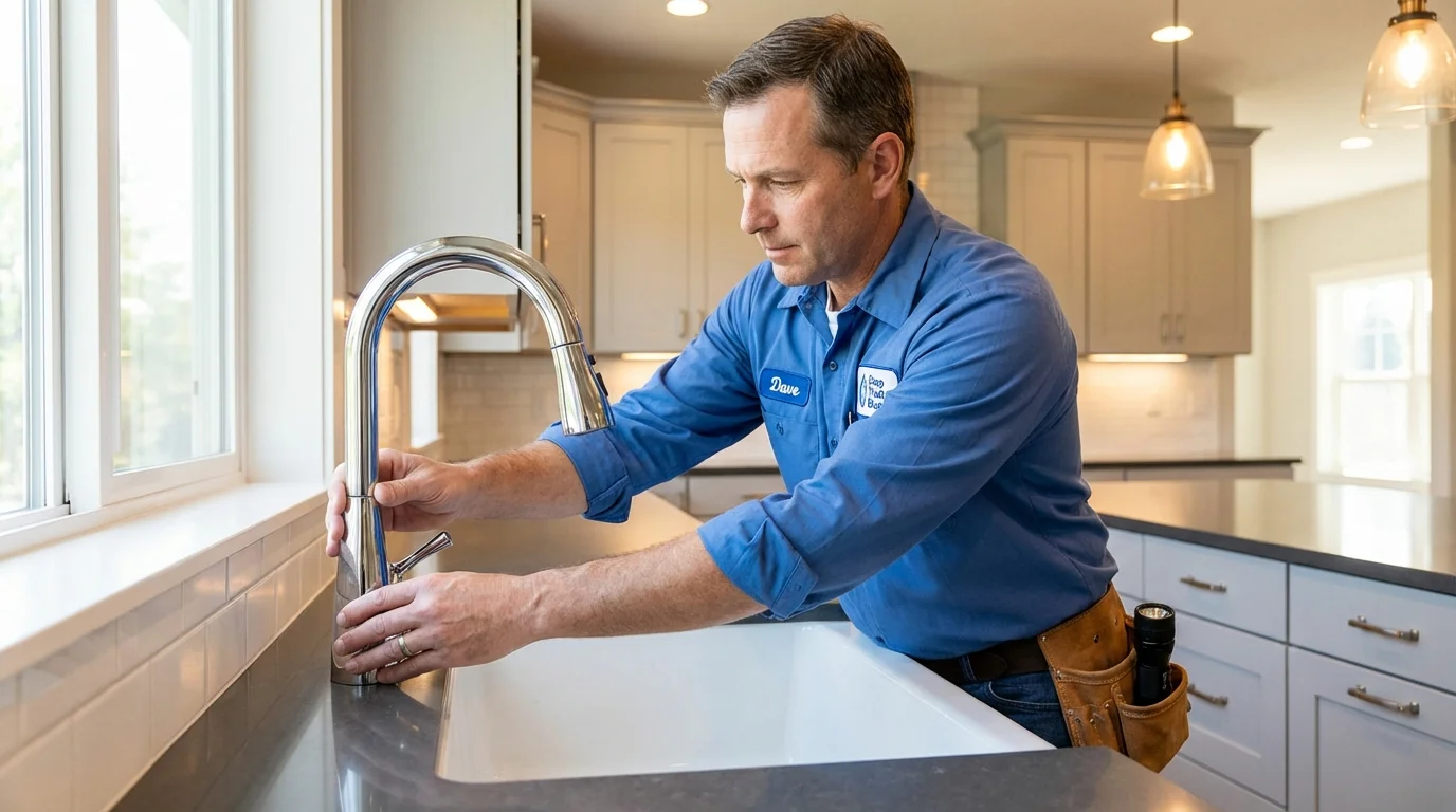 Kitchen faucet installation by Johns Plumbing LLC in Braidwood