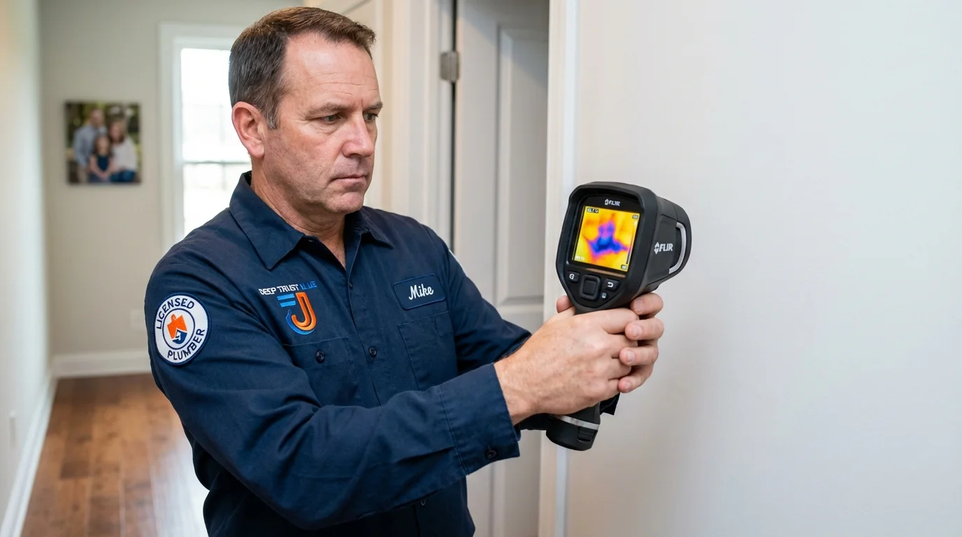 Thermal imaging leak detection by Johns Plumbing LLC in Braidwood
